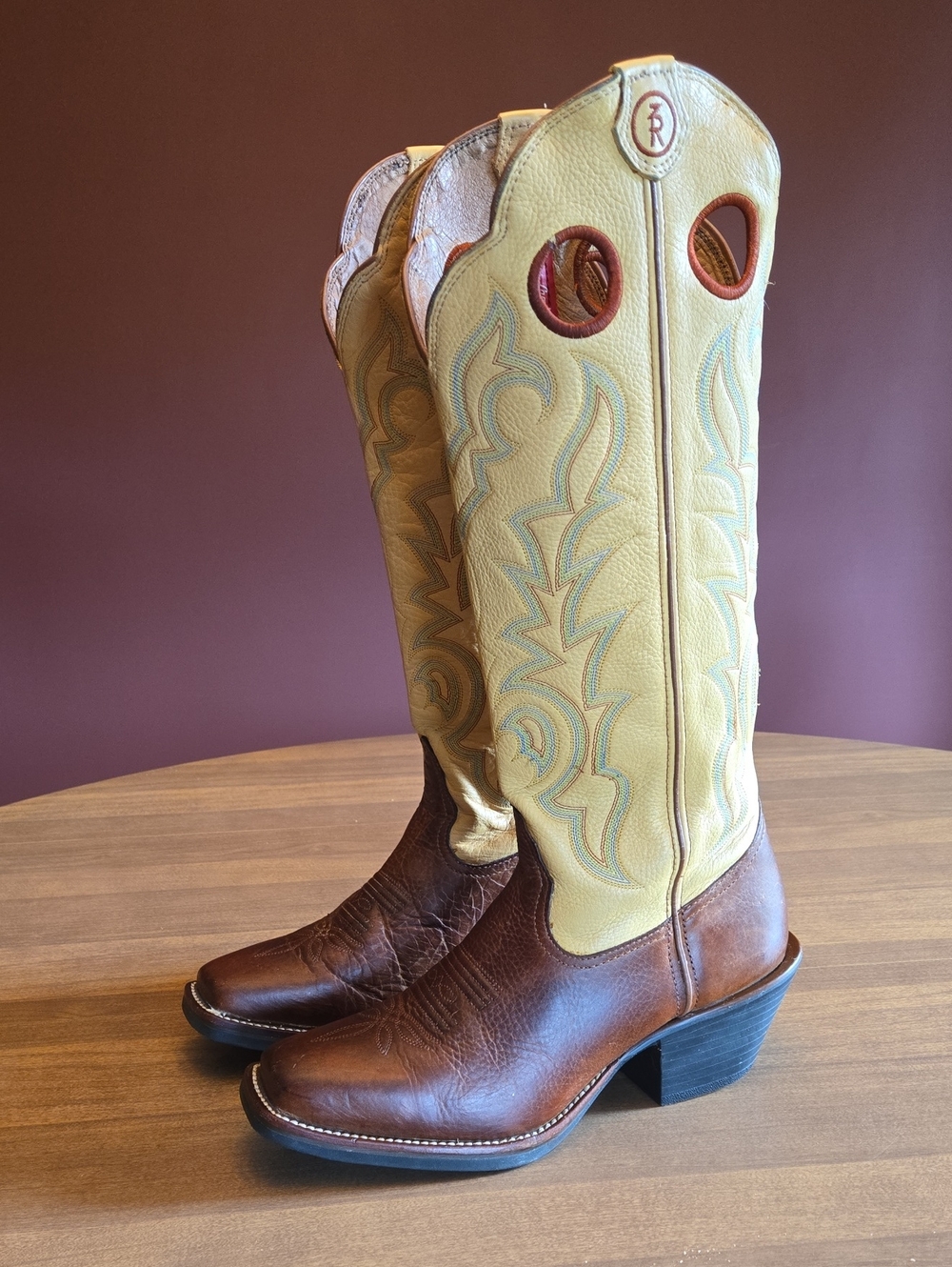 Tony Lama Buckaroo Boot - Tan Or Light Yellow